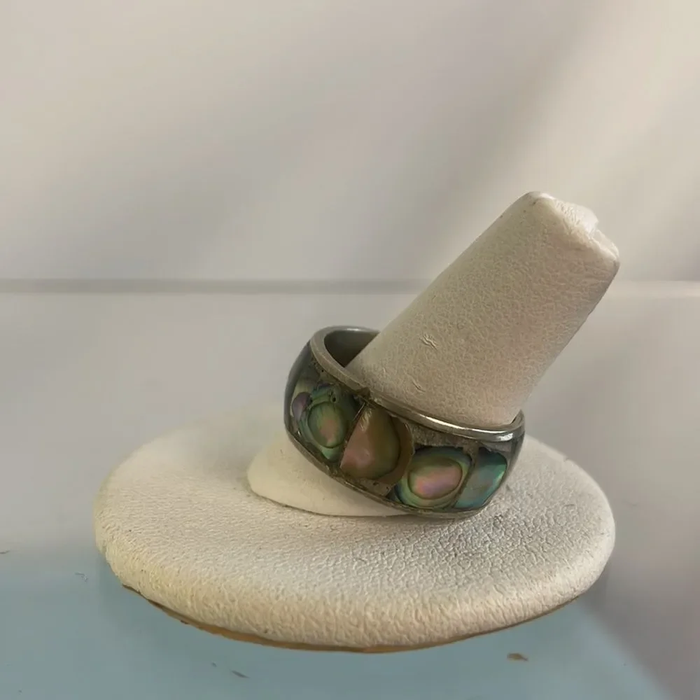 Abalone Sterling Band Ring